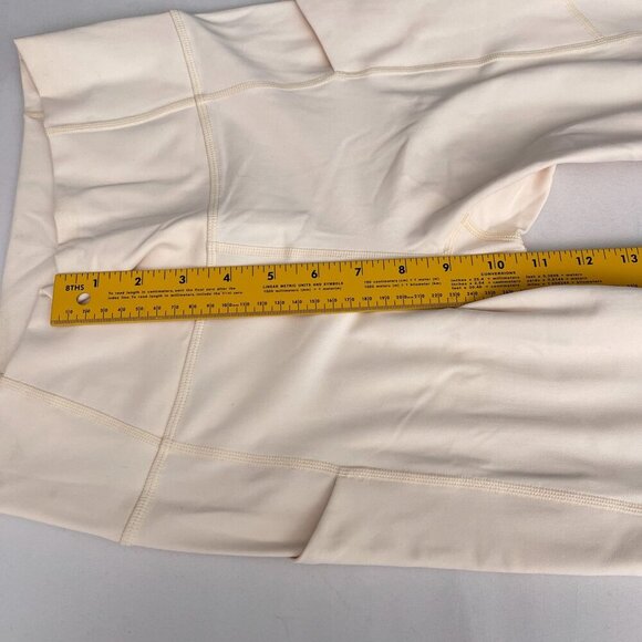 Fabletics PureLuxe Oasis High-Waisted 7/8 Leggings Pockets Cream Women S NWT - Picture 10 of 13